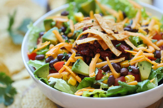 Healthy Taco Salad w/Grapes