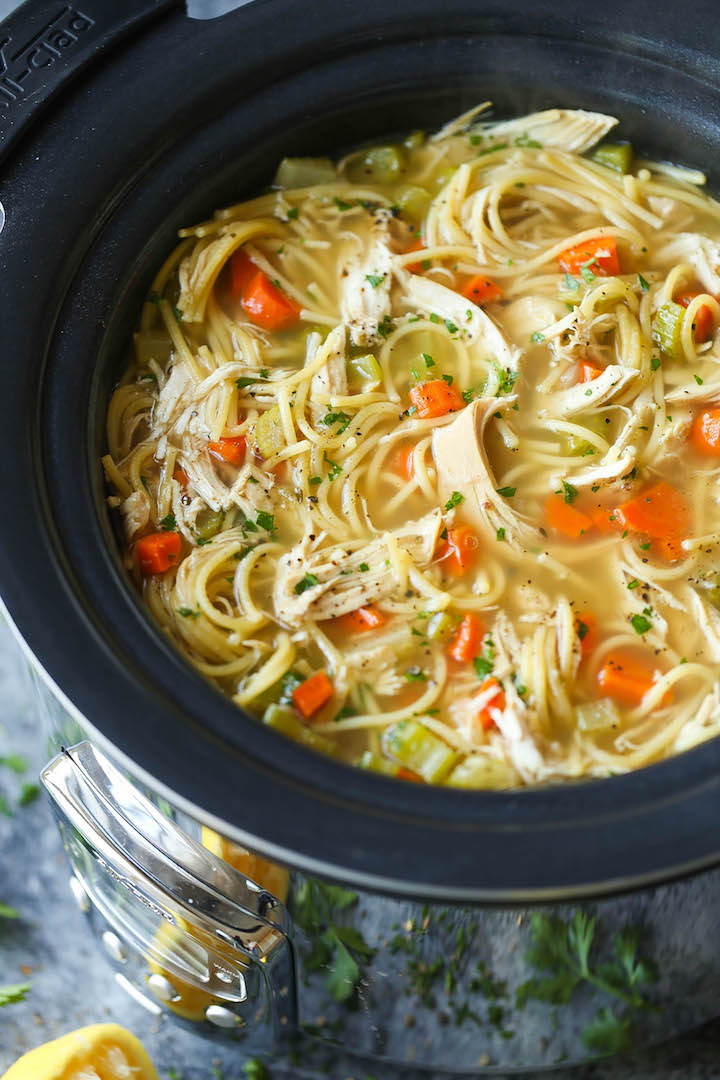 DUMP & GO Crockpot Chicken Noodle Soup W/Clementines