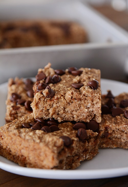 SNACK #6 Healthier Banana Bread Chocolate Chip Oat Snack Bars